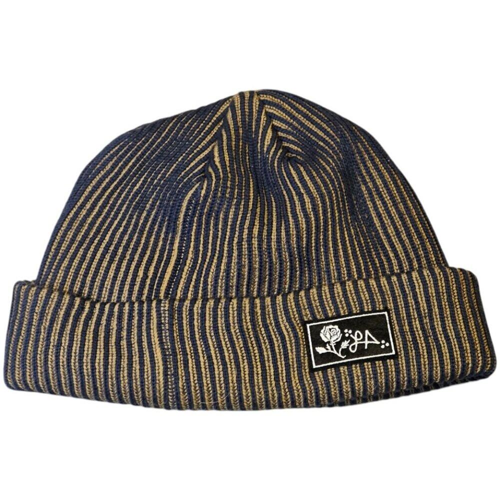Vans Women's Striped Beanie – Navy & Tan